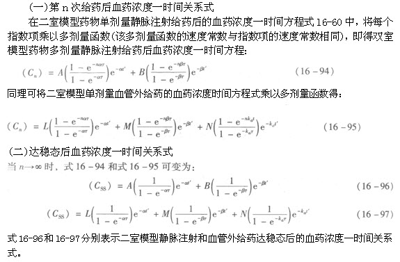 执业药师备考考点：多剂量给药4