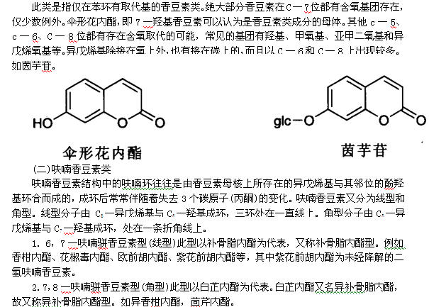 中药化学高频考点之香豆素1