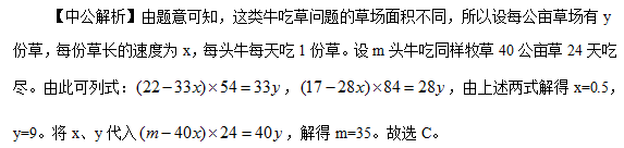 选调生行测备考：送分的“牛吃草”问题你要不要？3