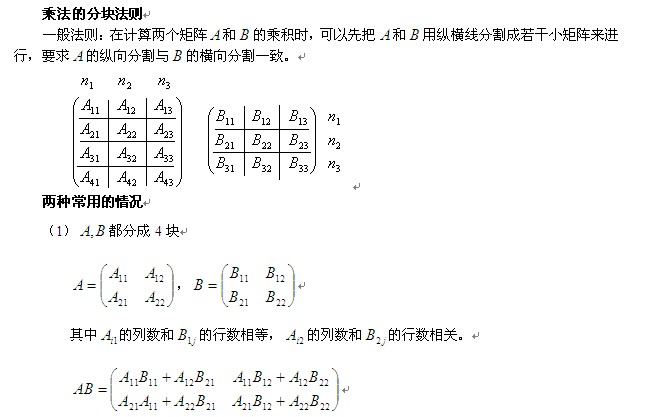 考研数学线性代数各知识点辅导</p>
<p>（5）1