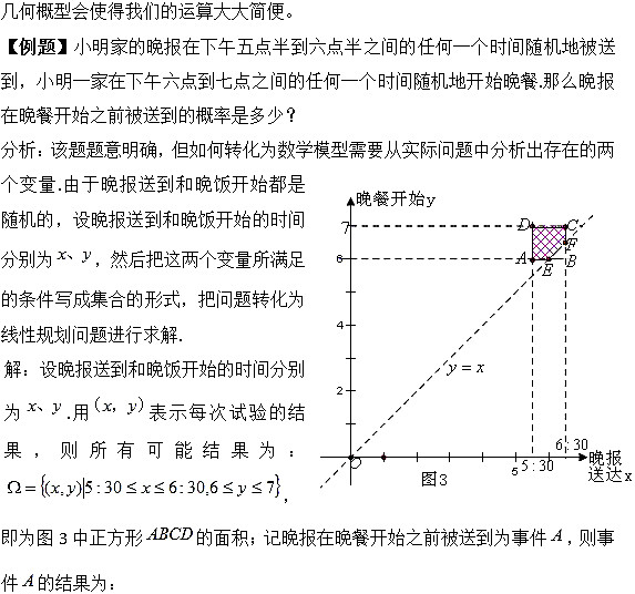 考研概率论考点解析：简单概型之几何概型1