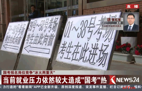 上海东方卫视电话连线中公张红军老师  解读国考报名“冰火两重天”现象1