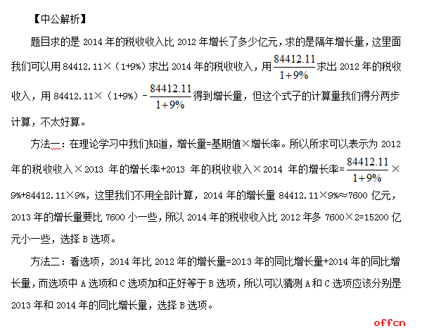 2017吉林公务员考试行测资料分析中的非常规问题和非常规解法1