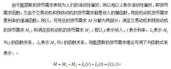 金融考研每日一题：凯恩斯的货币需求理论1