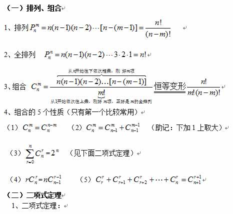 2017考研管综初数知识点讲解：二项式定理1