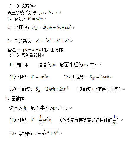 2017MPAcc考研：初数重要知识点之常见立体几何1